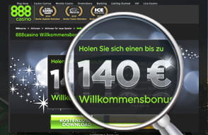 Der leichte Willkommensbonus des 888Casinos im Überblick