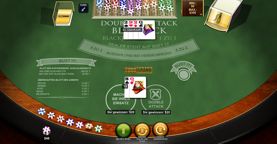 Bessere Chancen durch mehr Informationen – Double Attack Blackjack