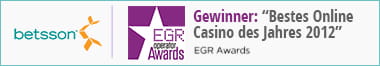 EGR Award `Bestes Online Casino des Jahres 2012`