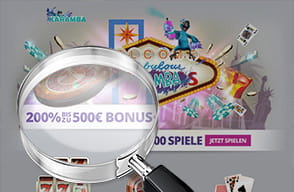 Das Karamba 500€ Bonus Angebot mit 100 Freispielen