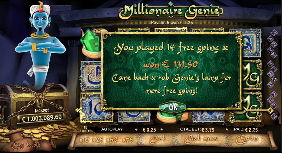 Millionaire Genie Jackpot bei 888