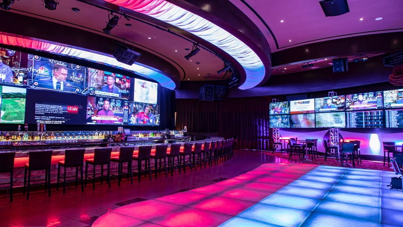 Ein Einblick in die Wett-Lounge des Parx Casinos.