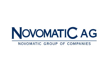 as Logo des Glücksspielkonzerns Novomatic AG aus Gumpoldskirchen, Österreich