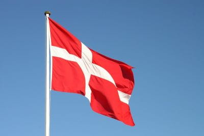 Die dänische Flagge.